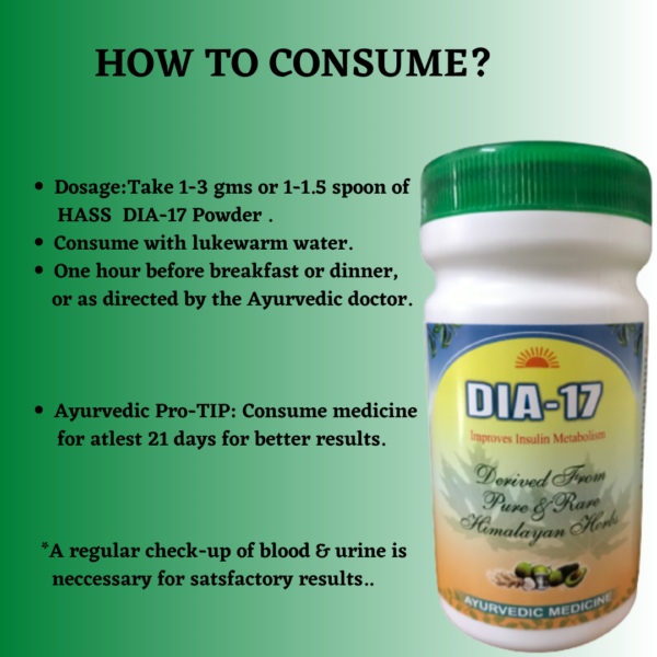 dia-17 how to consume 80gm