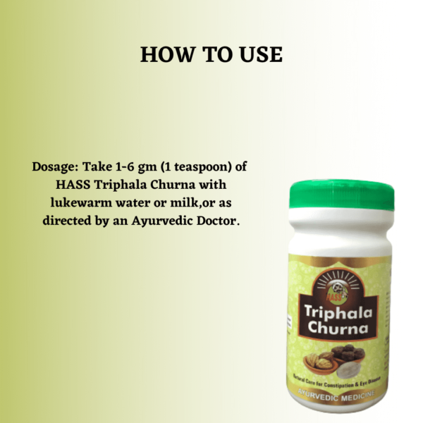 triphala powder how to use